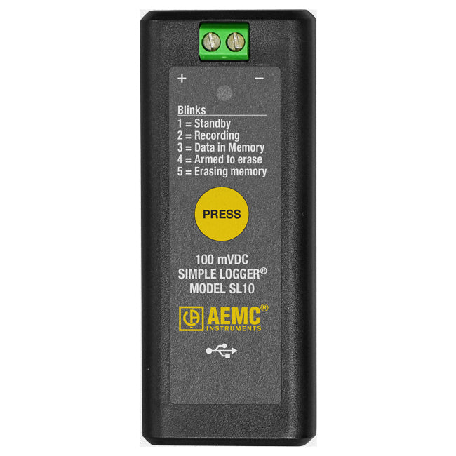 AEMC SL10 Simple Logger® – ±100 mVDC Voltage Data Logger