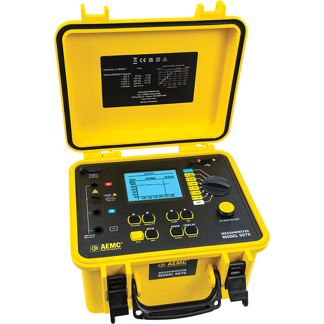 AEMC 5070 5kV Digital/Analog Megohmmeter – Programmable Insulation Tester with USB & RS-232