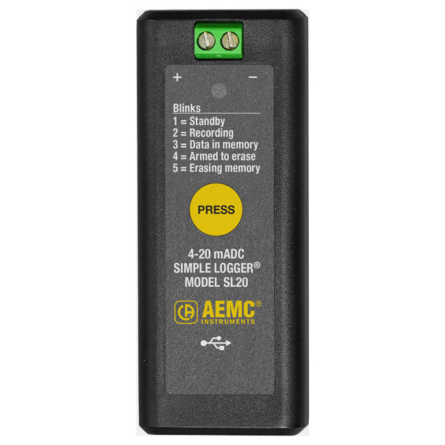 AEMC SL20 Simple Logger® – 4 to 20 mADC Current Data Logger