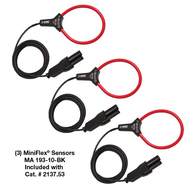 AEMC PEL 112 Power & Energy Logger Kit with MiniFlex sensors and accessories