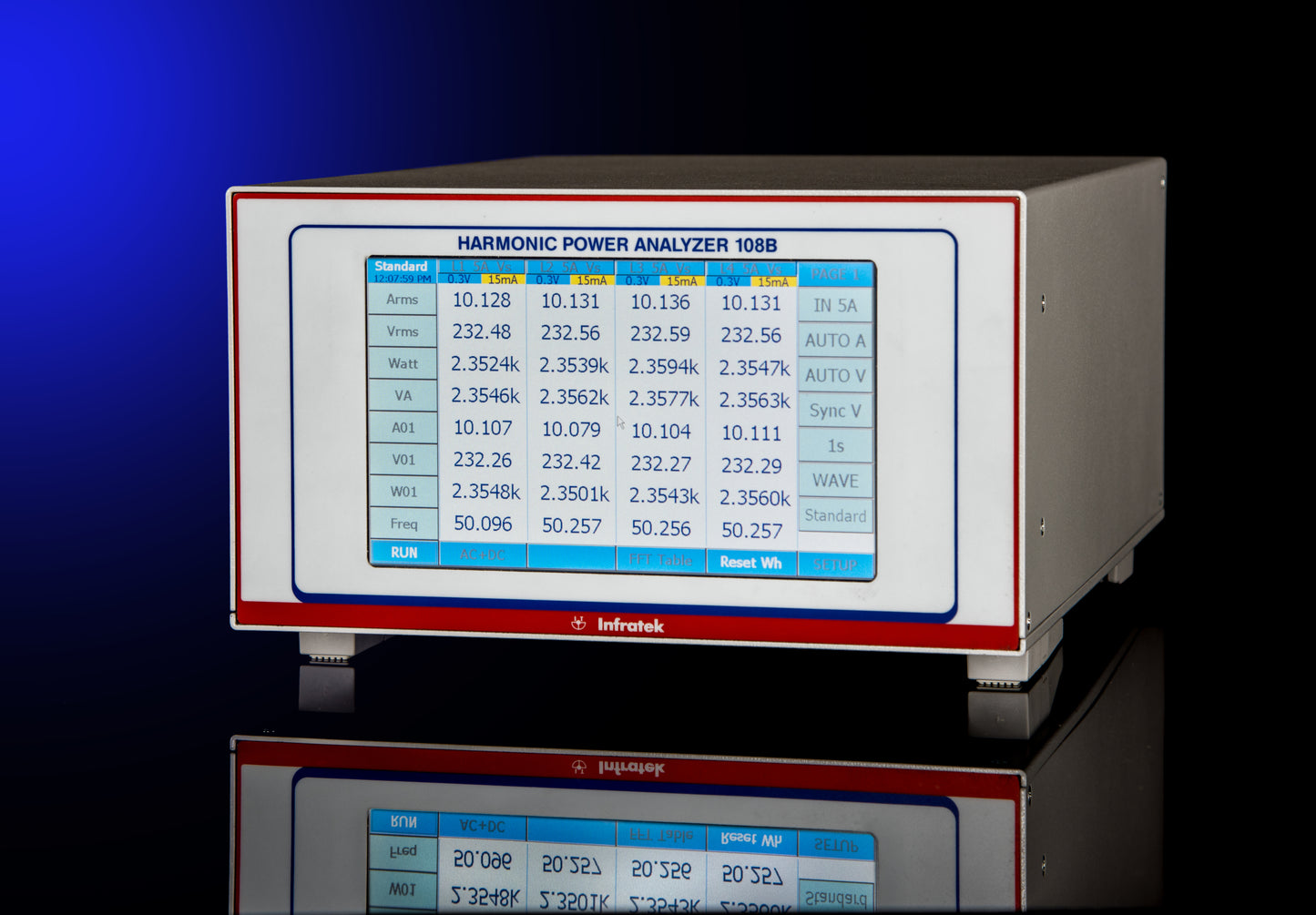 Infratek 108B-3 Harmonic Power Analyzer – Three Phase.