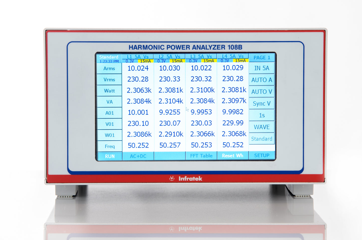 Infratek 108B-3 Harmonic Power Analyzer – Three Phase.