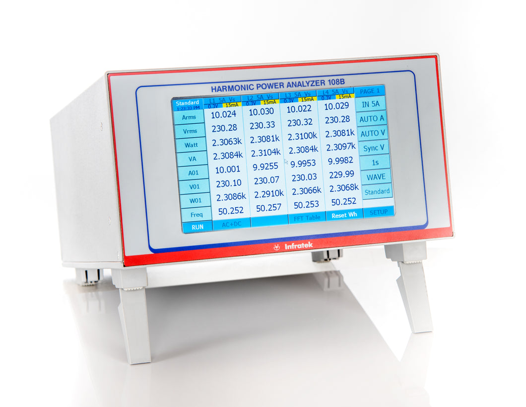 Infratek 108B-3 Harmonic Power Analyzer – Three Phase.