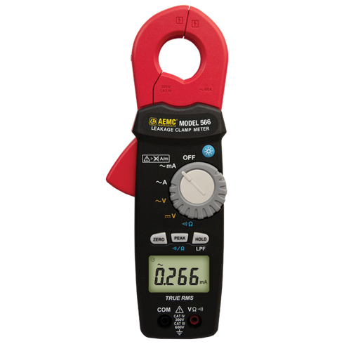 AEMC Model 566 – TRMS Clamp-On Leakage Current Meter