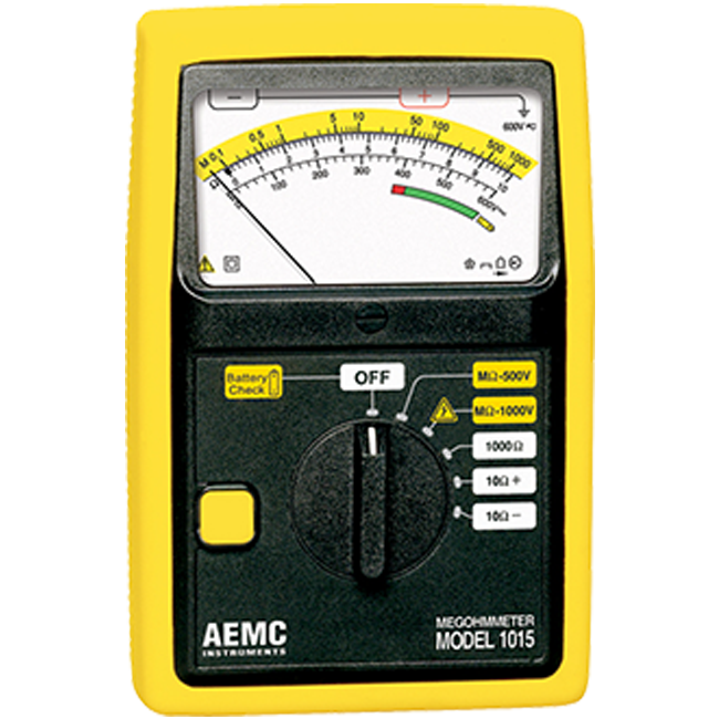 AEMC 1015 Compact Insulation Resistance Tester – 250V, 500V, 1000V
