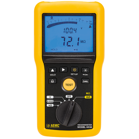 AEMC 6536 Digital Megohmmeter – 250V to 1000V, Rechargeable, Industrial-Grade Insulation Tester