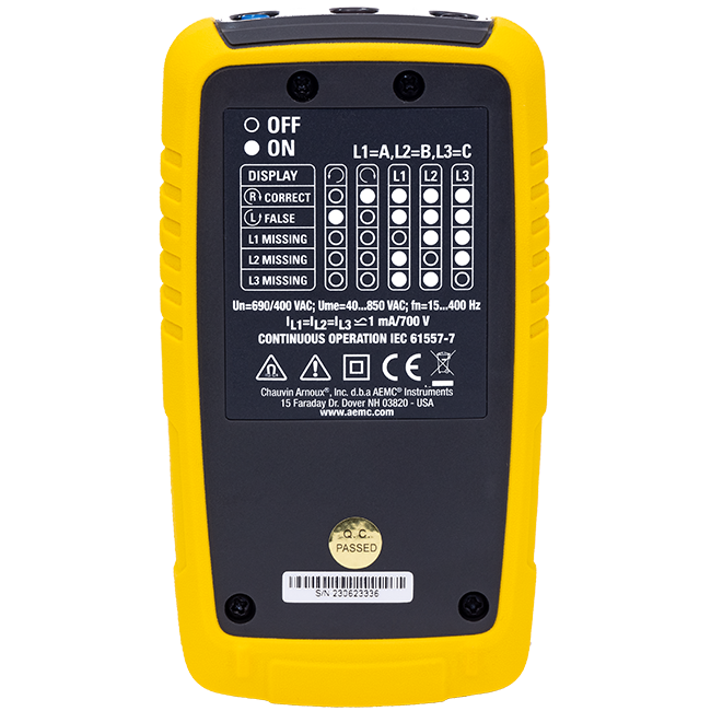 AEMC 6612 – Phase Rotation Meter