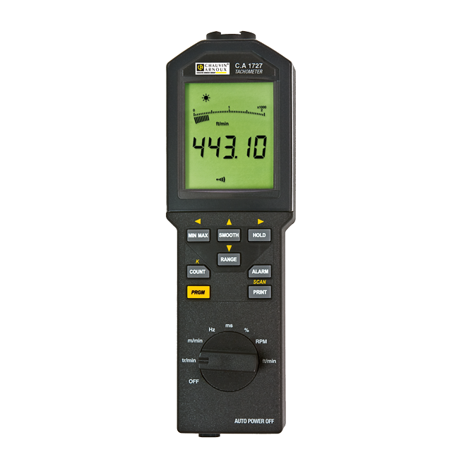 AEMC CA 1727 Industrial Contact / Non-Contact Tachometer with Accessories