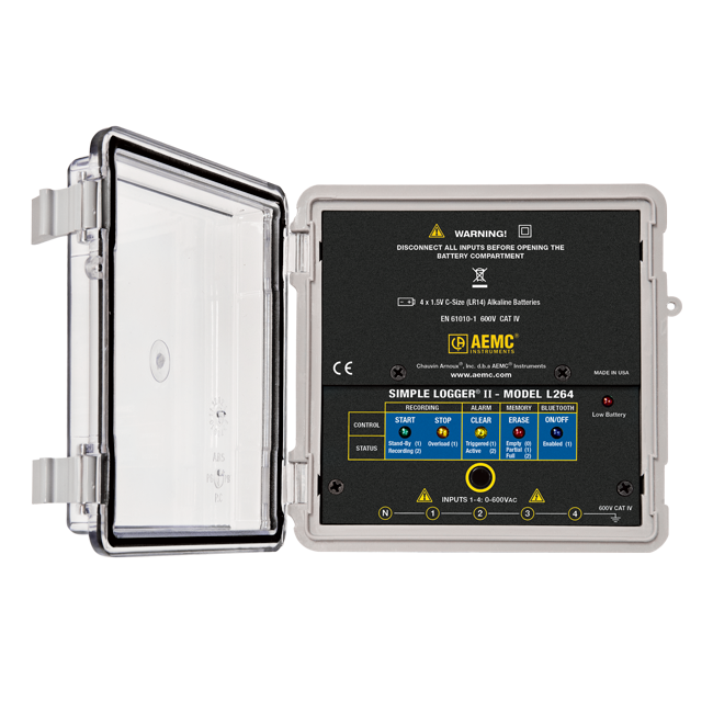 AEMC AL834 Simple Logger II AC Current Data Logger, 300/3000 A