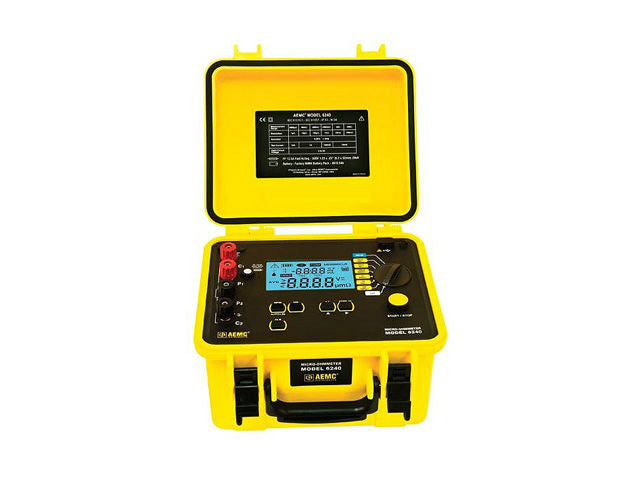 AEMC 4630 Digital Ground Resistance Tester – Rechargeable 4-Point Tester with Extended Range to 2000Ω