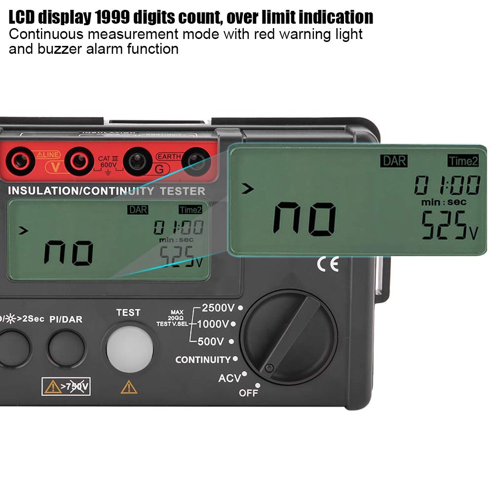 UT502A 2.5 kV Insulation Resistance Tester