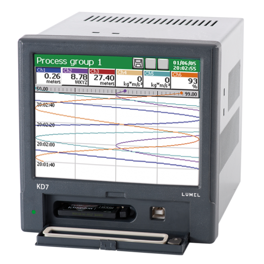 LUMEL KD7 6 channel paperless recorder