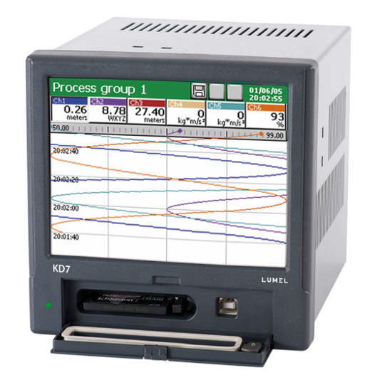 LUMEL KD7 6 channel paperless recorder