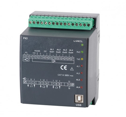 LUMEL P43 Three phase transducer of power network parameters