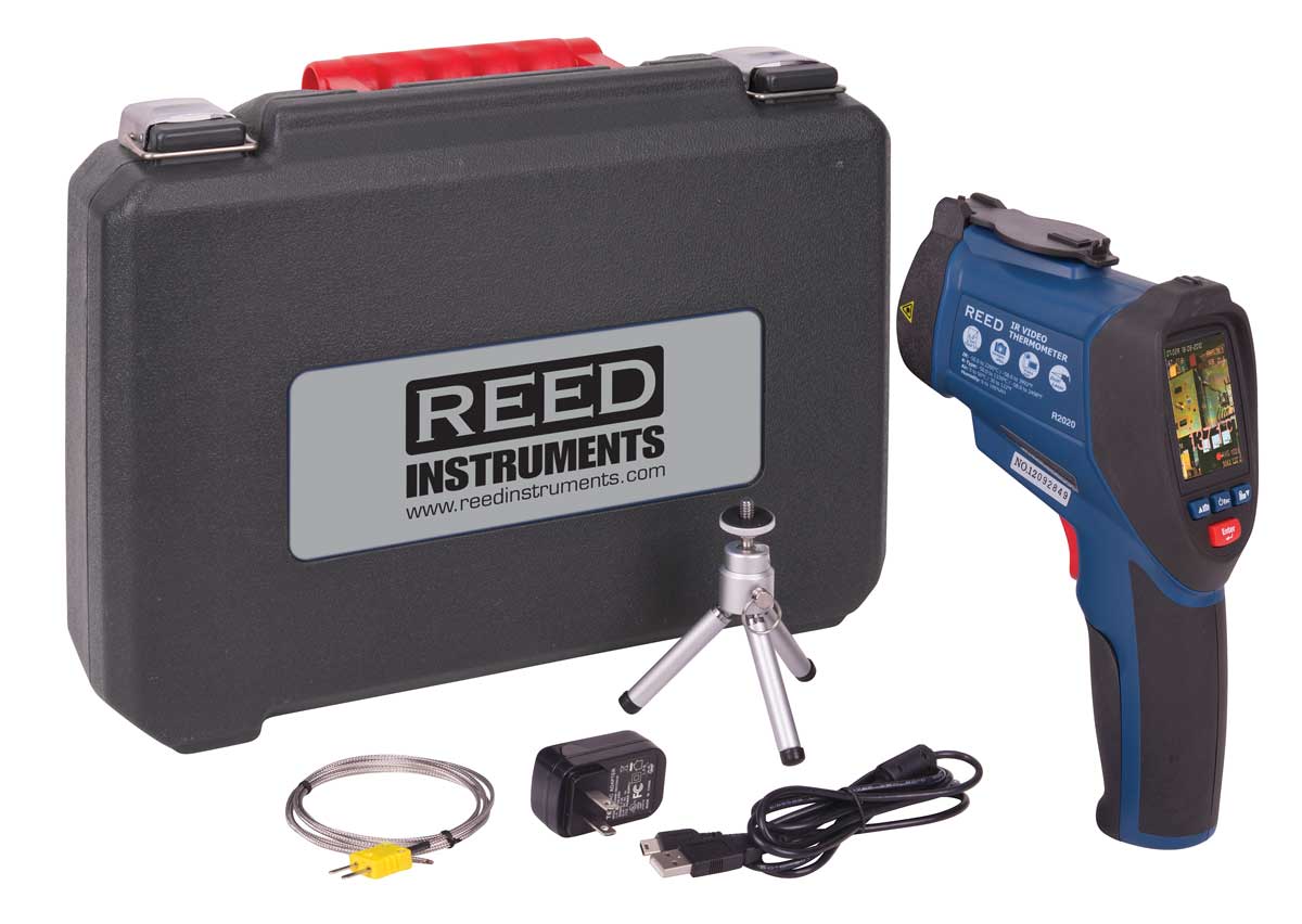 Reed R2020 Video Infrared Thermometer, 50:1, 3992°F (2200°C) with ISO Certificate