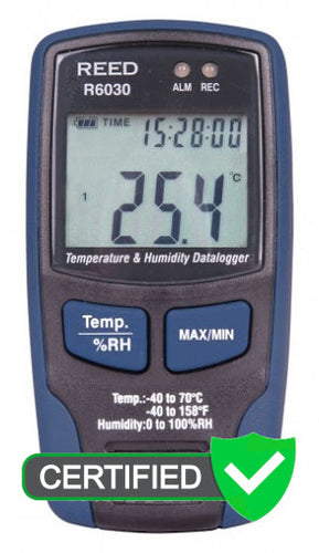 REED R6030 Temperature/Humidity Data Logger - with ISO certificate
