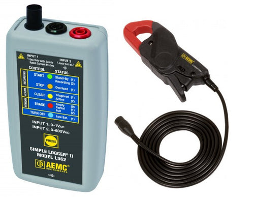 AEMC L562 Simple Logger II with AC Current Probe: 24A/240A