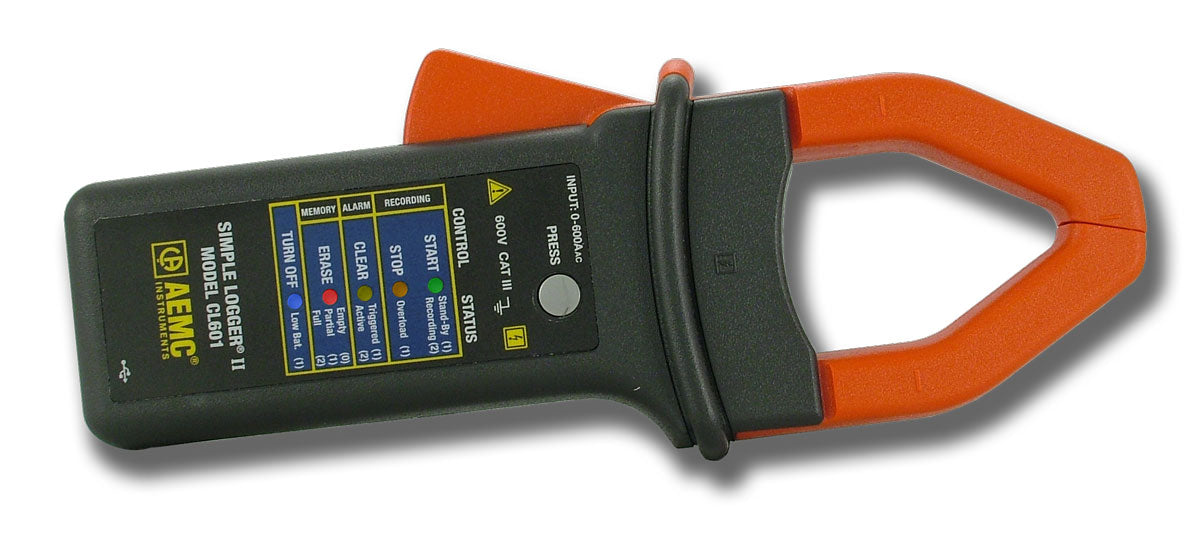 AEMC CL601 Simple Logger II – 600A Clamp-On AC Current Data Logger