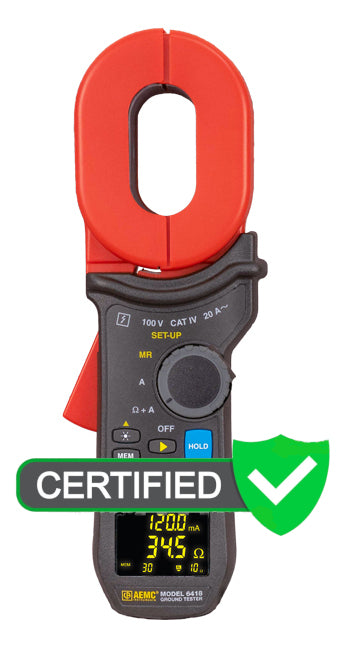 AEMC 6418 Ground Resistance Tester with Certificate