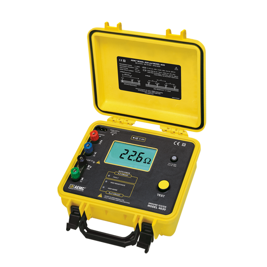 AEMC 4630 Digital Ground Resistance Tester – Rechargeable 4-Point Tester with Extended Range to 2000Ω