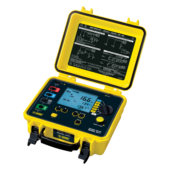 AEMC 6472 Digital Multifunctional Ground Resistance Tester with DataView Software, 2, 3, & 4-Point