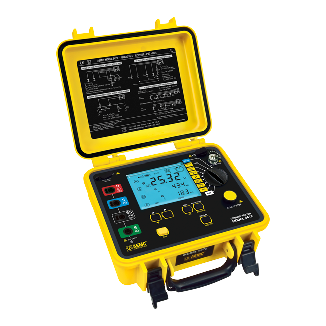 AEMC 6472 Ground Resistance Tester Kit with 2 Clamps and 300ft Leads
