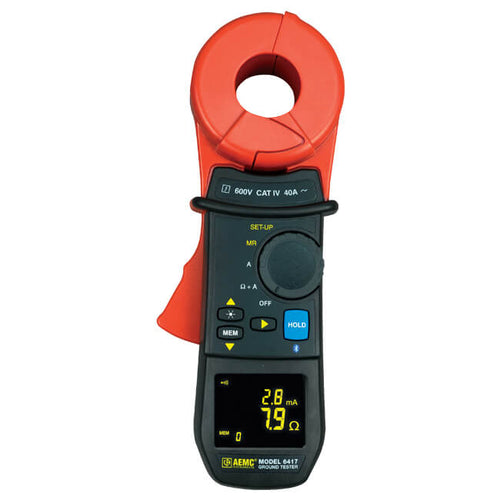 AEMC 6417 Clamp-On Ground Resistance Tester with Bluetooth, 1500Ω
