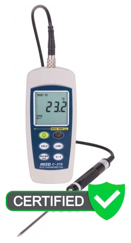 REED C-370 RTD Thermometer with ISO Certificate