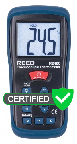 REED R2400 Type K Thermocouple Thermometer with ISO Certificate