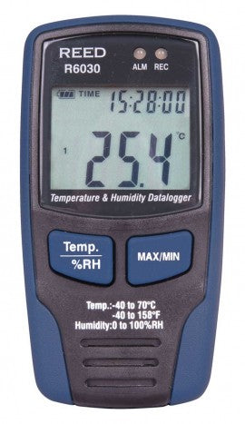 REED R6030 Temperature & Humidity Data Logger with External Sensor