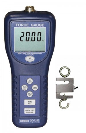 REED SD-6100 Data Logging Force Gauge, 220 lbs (100 kg)